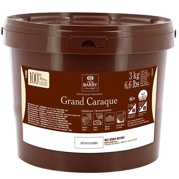 Cocoa Barry - Grand Caraque Unsweetened Chocolate 3KG