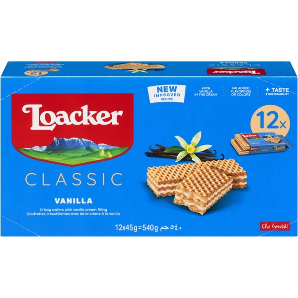 Loacker - Wafer Vanilla 12x12x45 GR