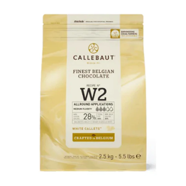 Callebaut - White Chocolate Callets W2-CA-U76 8x2.5 KG