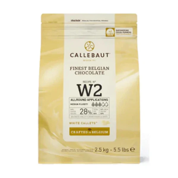 Callebaut - White Chocolate Callets W2-CA-U76 2.5KG